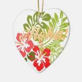 Aloha Hibiscus Keramisch Ornament (Links)