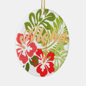 Aloha Hibiscus Keramisch Ornament (Rechts)