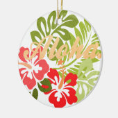 Aloha Hibiscus Keramisch Ornament (Links)