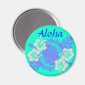 Aloha hibiscus magnet (Voorkant / Achterkant)