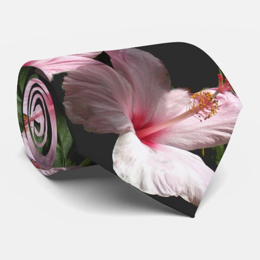 Aloha Hibiscus Pink Duo Wedding Stropdas (Opgerold)