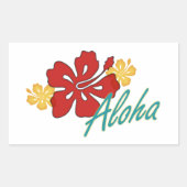 Aloha Hibiscus Rechthoekige Sticker (Voorkant)