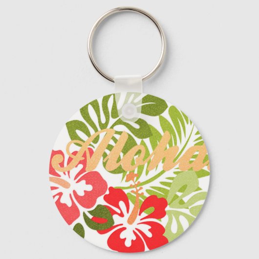 Aloha Hibiscus Sleutelhanger (Voorkant)