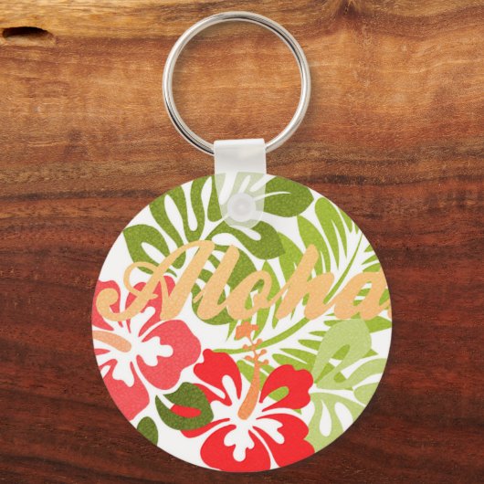 Aloha Hibiscus Sleutelhanger (Voorkant)