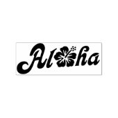 Aloha Hibiscus - solide Hawaii ontwerp + uw ideeën Rubberstempel (Afrduk)