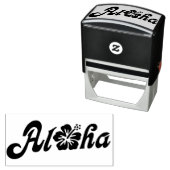 Aloha Hibiscus - solide Hawaii ontwerp + uw ideeën Zelfinktende Stempel (In situ)