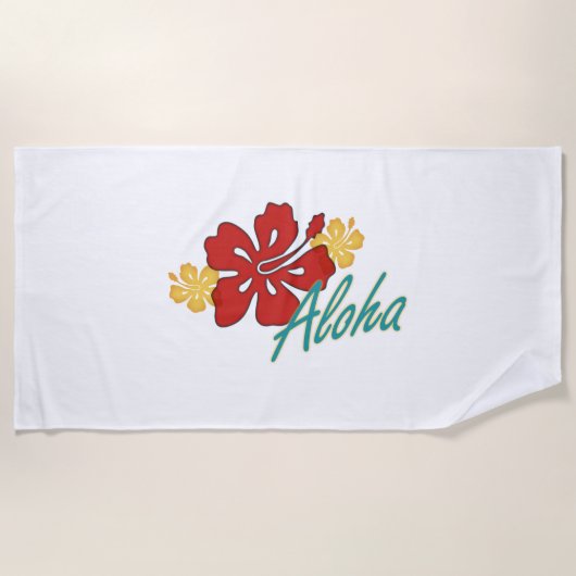 Aloha Hibiscus Strandlaken (Voorkant)