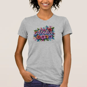 Aloha Hibiscus T-Shirt - Levendig Zomer Bloem
