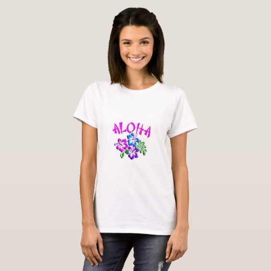 Aloha Hibiscus T-Shirt Logo (Voorkant volledig)