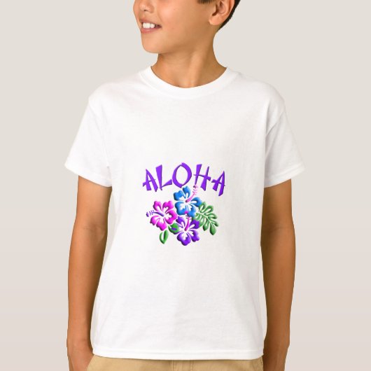 Aloha Hibiscus T-Shirt Logo (Voorkant)