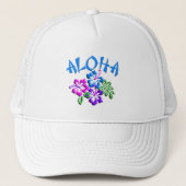 Aloha Hibiscus T-Shirt Logo Trucker Pet (Voorkant)