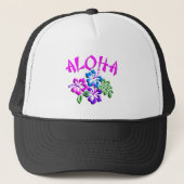 Aloha Hibiscus T-Shirt Logo Trucker Pet (Voorkant)