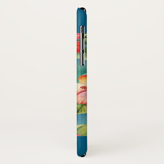 Aloha Hibiscus Tropische Waterverf Floral Design Case-Mate iPhone Case (Achterkant/links)