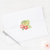 Aloha Hibiscus Vierkante Sticker (Envelop)