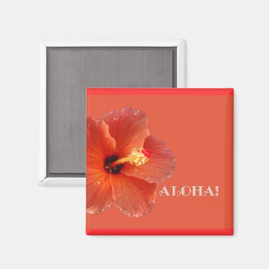 Aloha! Hibiscusmagneet Magneet (Voorkant / Achterkant)