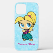 Aloha Honeys Blond Hula Girl Hawaiian Hibiscus Case-Mate iPhone Case (Achterkant)