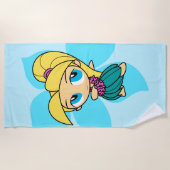 Aloha Honeys Blond Hula Girl Hawaiian Hibiscus Strandlaken (Voorkant)