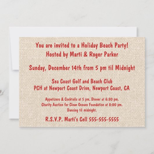  Aloha Honeys Christmas Holiday Hula Girl Palms Kaart (Achterkant)