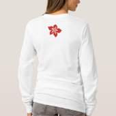 "Aloha Honeys" Dames hoodie in wht/ rood T-shirt (Achterkant)