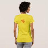 "Aloha Honeys" Dames t-shirt in Geel (Achterkant volledig)