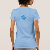 "Aloha Honeys" Dames t-shirt in het Bleek blauw (Achterkant)