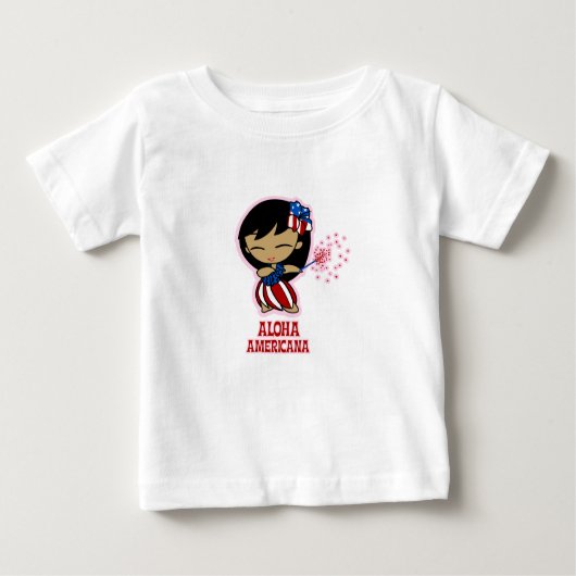 Aloha Honeys Firecracker Hula Meisje T-shirts (Voorkant)