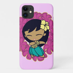 Aloha Honeys Hawaiaanse Hula Meisje Plumeria Lei iPhone 11 Hoesje
