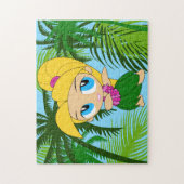 Aloha Honeys Hawaiian Blond Hula Girl Legpuzzel (Verticaal)