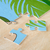 Aloha Honeys Hawaiian Blue Hair Hula Girl Legpuzzel (Zijkant)