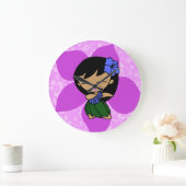 Aloha Honeys Hawaiian Hibiscus  Hula Meisje Grote Klok (Huis)