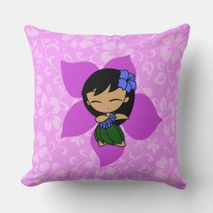 Aloha Honeys Hawaiian Hibiscus Hula Meisje Kussen