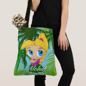Aloha Honeys Hawaiian Hula Girl Beach Tote Bag (Dichtbij)