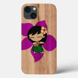 Aloha Honeys Hawaiian Hula Girl Faux Wood Case-Mate iPhone Case