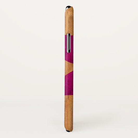 Aloha Honeys Hawaiian Hula Girl Faux Wood Violet Case-Mate iPhone Case (Achterkant / rechts)