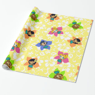 Aloha Honeys Hawaiian Hula Girl Wrapping Paper Cadeaupapier