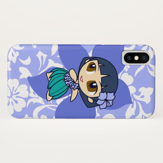 Aloha Honeys Hawaiian Peri Pareau Hula Girl Case-Mate iPhone Case (Achterkant (horizontaal))