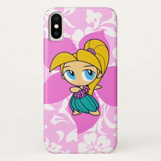 Aloha Honeys Hawaiian Pink Pareau Hula Girl Case-Mate iPhone Case (Achterkant)