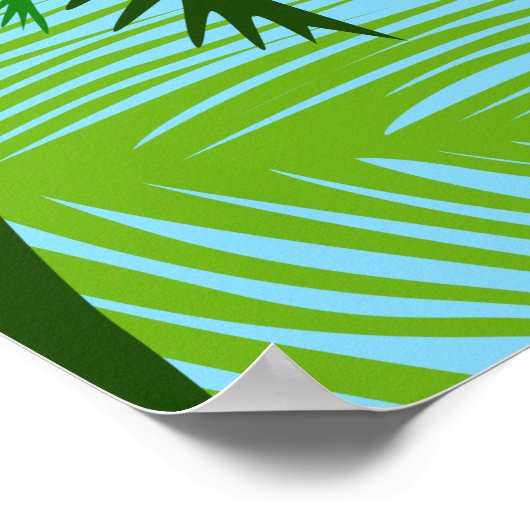 Aloha Honeys Hawaiian Sinaasappel Hibiscus Hula Gi Poster (Hoek)