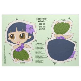 Aloha Honeys Hula Girl Doll Kit and Pattern Stof