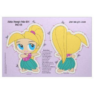 Aloha Honeys Hula Girl Doll Kit and Pattern Stof