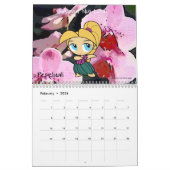 Aloha Honeys Hula Girl Hawaiian Floral Kalender (Feb 2026)