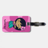 Aloha Honeys Hula Girl Hibiscus Bagagelabels (Achterkant horizontaal)