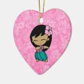 Aloha Honeys Hula Girl Hibiscus Ornaments Keramisch Ornament (Links)