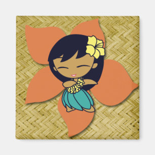 Aloha Honeys Hula Girl Magnets Magneet