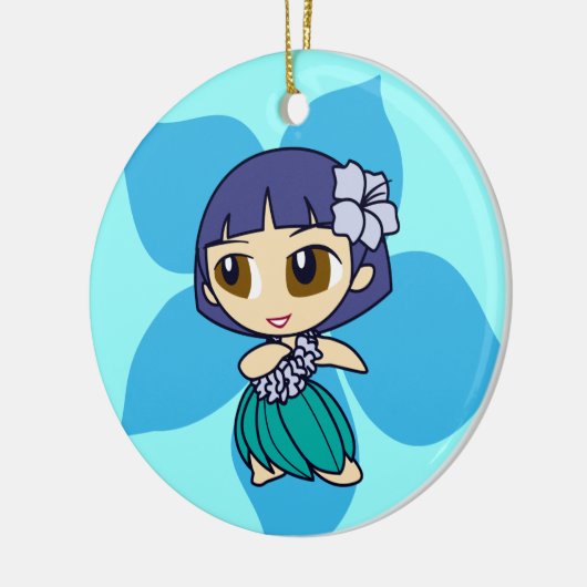 Aloha Honeys Hula Girl Ornaments Keramisch Ornament (Links)