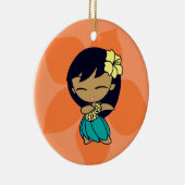 Aloha Honeys Hula Girl Ornaments Keramisch Ornament (Rechts)