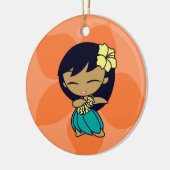 Aloha Honeys Hula Girl Ornaments Keramisch Ornament (Links)