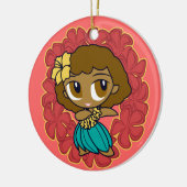 Aloha Honeys Hula Girl Ornaments Keramisch Ornament (Links)