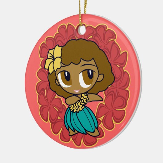 Aloha Honeys Hula Girl Ornaments Keramisch Ornament (Links)