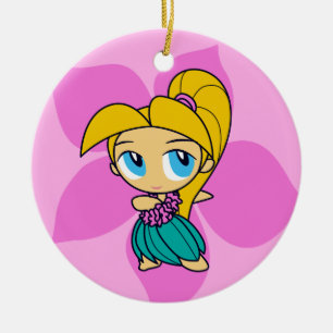 Aloha Honeys Hula Girl Ornaments Keramisch Ornament